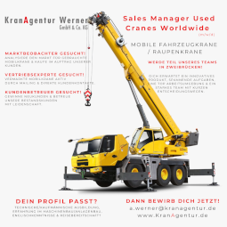 In eigener Sache: Sales Manager Used Cranes gesucht